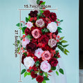 Customized Wedding Stage Arch Flowers Burgundy Series Floral Arrangement Outdoor Wedding Backdrop