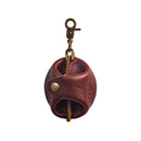 Retro Top Layer Leather Coin Purse Key Pouch Portable Wallet Hanging Loop Genuine Leather Earphone Organizer Pouch