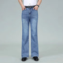 Men's Flared Jeans Boot Cut Leg Flared Classic Denim Jeans Light blue Jeans