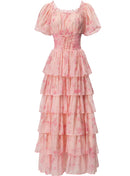 Spring Summer women's Square-Neck Puff Sleeve