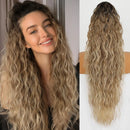 Wig clip ponytail water ripple long curly hair fluffy long curly hair ponytail