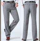 Summer Men Casual High-waisted Straight Trousers Suit Pants
