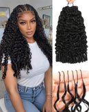 Crochet Human Hair Raw Real Hair Extensions Kinky Straight Knotless Pre-Separated Hair For Braiding Burmese Curly Miracle Knots