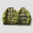 Men's American Sherpa Spliced Warm Coats Winter Thickened Casual Loose Parkas Jacket