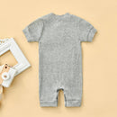 Cotton Rib Short Sleeve Outfit Toddler Baby Boys Girl Rainbow Romper Summer Baby Girls Jumpsuit Playsuit