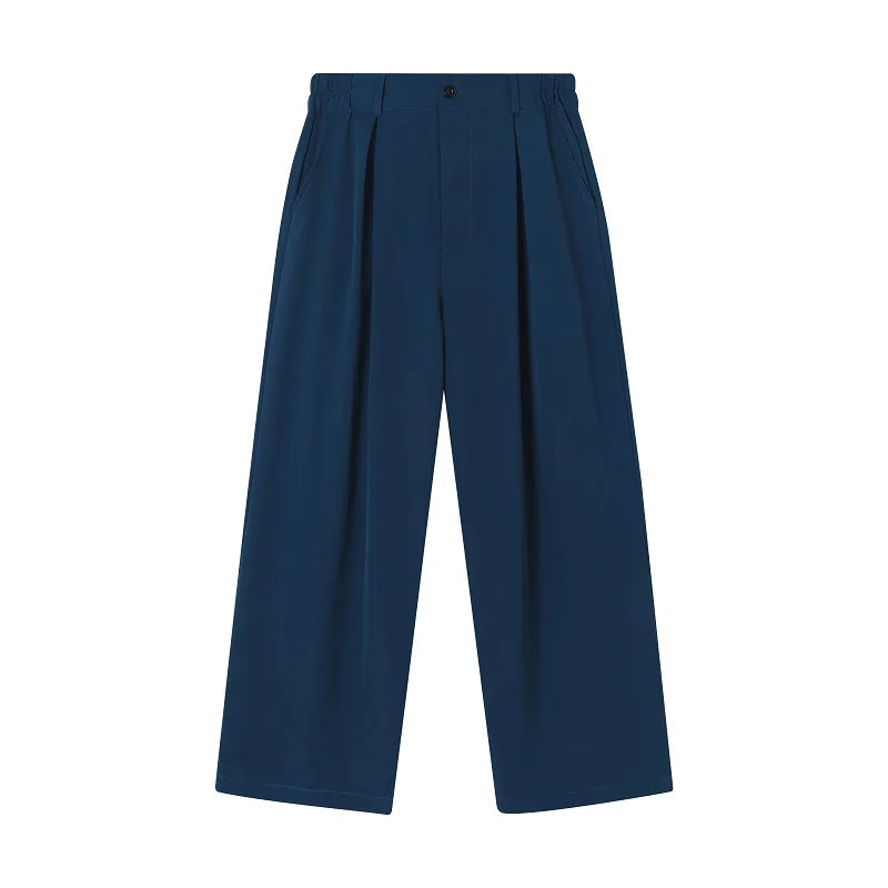 Casual Suit Pant Men Wide Leg Trousers Man Straight Suit Pants Male