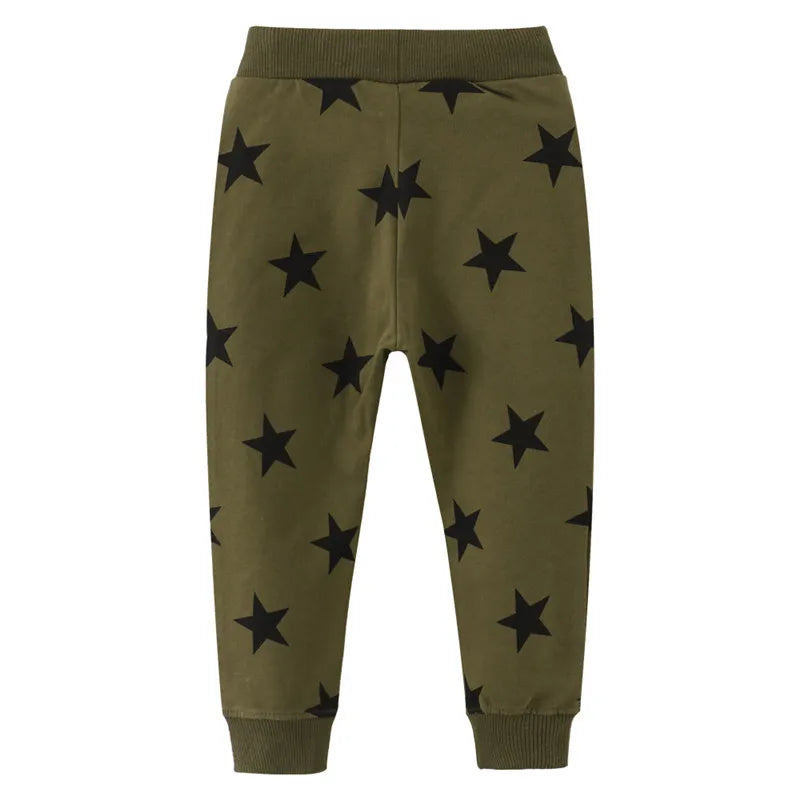 Children's Sweatpants Stars Drawstring Kids Full Pants Sport Trousers Autumn Spring Clothing