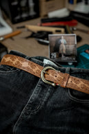 Genuine Leather Men's Belt Luxury Designer Strap Engraving Pure Copper Buckle Classic Retro Jeans Soft Belt