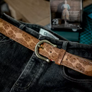 Genuine Leather Men's Belt Luxury Designer Strap Engraving Pure Copper Buckle Classic Retro Jeans Soft Belt