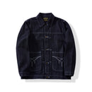Denim Jacket Men Retro Autumn Winter Washed Distressed Lapel Single Breasted Outerwear
