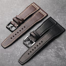 Handmade Fit Pilot Head Strap Men Bracelet Genuine Leather Watchband