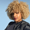 Curly Human Hair Honey Blonde Water Wave Short Pixie Cut Glueless Made Wig