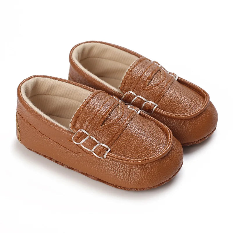 Leather Infant Crib Shoes for Baby Boys Loafers Newborn Footwear Toddler