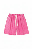Pink shorts with a drawstring on a white background, Obroi