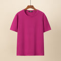 Women Summer Classic Cotton Solid O-Neck Tees Short Sleeve Tops Oversized Curve Clothes
