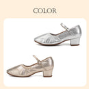 Women Tango Modern Girls Salsa Latin Ballroom Dance Shoes Ladies Low Heel Soft Dancing Shoes Comfortable Gold Silver