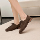 Women Loafer Lace-up Spring Shoes Women Genuine Leather Women Oxford Shoes