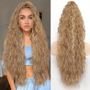Wig clip ponytail water ripple long curly hair fluffy long curly hair ponytail