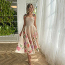 Dresses Tea Length Wedding Party Dresses Short Appliqued Little Party Gowns Corset Back with Straps