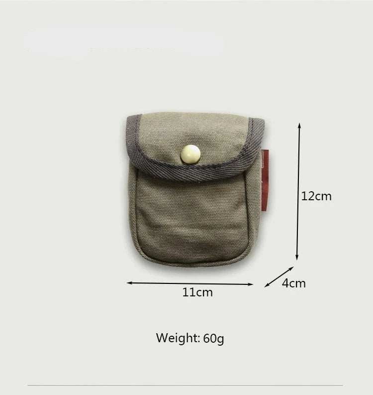 Genuine Leather Coin Purse For Men Vintage Bag Cigarette Case Key Card Holder Loop Storage Pouch