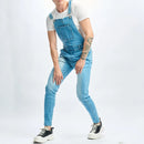 Men Simple Slim Jumpsuits Jeans Motorcycle Male Casual Stretch Biker Strap Denim Pants