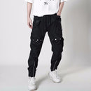 Cargo Pants Men Tactical Multi Pockets Trousers Spring Hip Hop Streetwear Pants Black