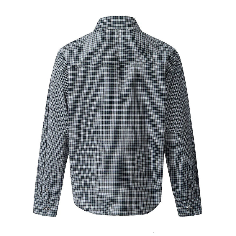 Shirts Men Spring Summer Retro Streetwear Single Breasted Loose Lapel Pocket Shirts Men
