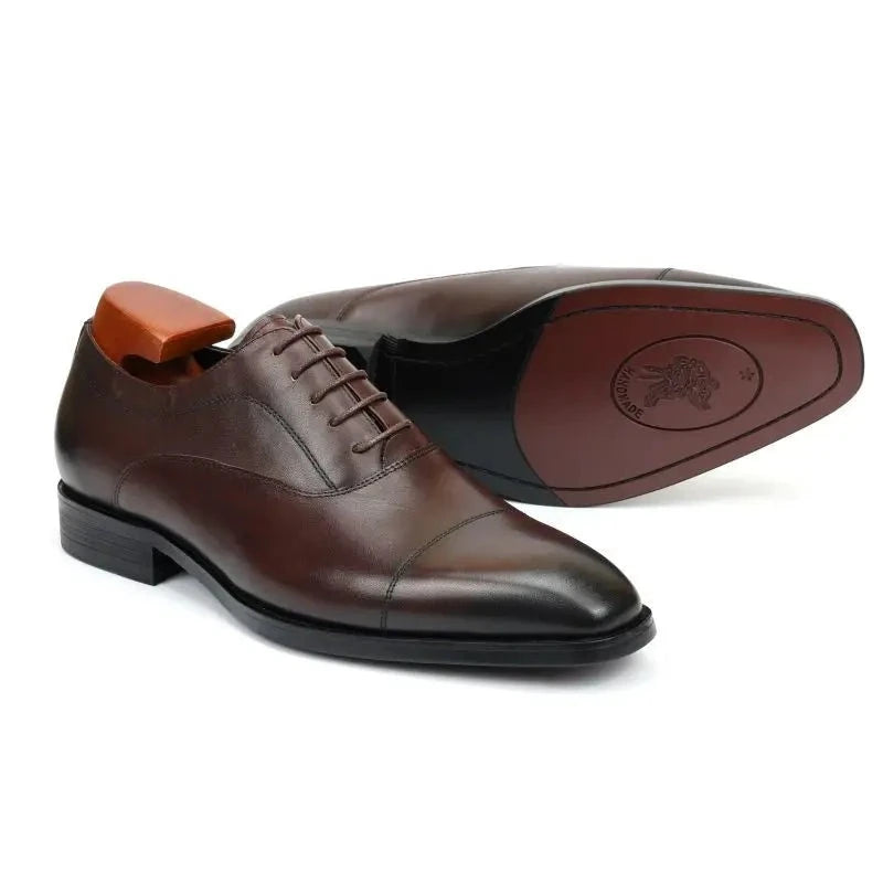 Oxford Men Dress Shoes Wedding Best Man Shoe Genuine Leather Handmade Designer Office Formal Shoes Men Original