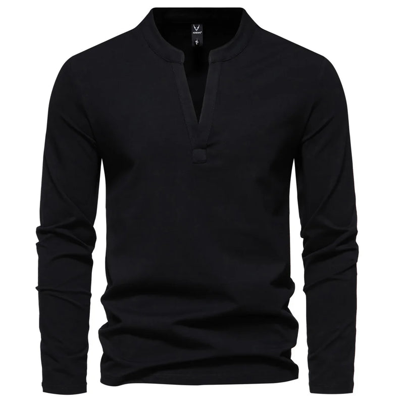 Clothing Men's Long Sleeve T-shirts Slim Fit Casual T-shirt