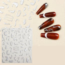 Nail Heart Love Lip Flower Laser Self Adhesive Sliders Nail Art Decoration Valentine's Day Manicure