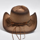 Straw Hat Summer Outdoor Travel Beach Hats Tassels Western Cowgirl Sunshade Hats