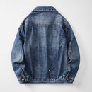 Men's Denim Jacket Autumn Classic Trucker Jean Cargo Jacket