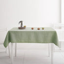 Stone washed Linen Solid Table Cove Natural Fabric Tablecloth for Kitchen Tabletop Decor