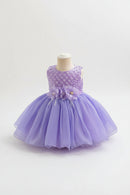 Girl Dresses Pearl Cute Princess Mesh Child Festive Party Gowns Tulle 6M 1 2 4 Years