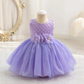 Girl Dresses Pearl Cute Princess Mesh Child Festive Party Gowns Tulle 6M 1 2 4 Years