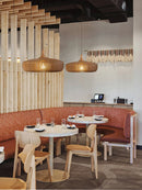 Wood Pendant Lights Modern Home Decor Living Room Ceiling Lighting Fixtures Walnut Wood