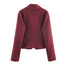 Maroon textured jacket on a white background, Obroi