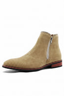 Men's Chelsea Boots Soft Leather Boots Zip Men High Top Boots Men Casual Shoes