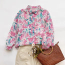 women retro cotton linen shirts and blouses ramie floral tops linen women's clothing