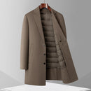 Autumn and Winter Wool Coat Men Outdoor Casual Wool Detachable Down Jacket