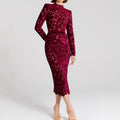 Red lace dress on a white background, Obroi