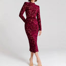 Red lace dress on a white background, Obroi