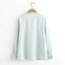 Sweet Cotton Women Blouse and Shirts Ruffles Bow Solid Student Girls Female Bottoming Shirts Outwear Tops