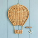Handmade Rattan Wall Accents Cartoon Wall Hang Mini Pendant Hot Air Balloon Shape Hanging Ornament Crafts