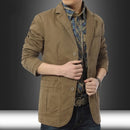 Men Blazer Loose Men British Casual Suit Three Button Casual Clothes Single West Coat