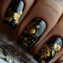 24pcs Retro Dreamy Fake Nails Moon Star Acrylic Press on Nails Vivid Fish Gel on Nail Sweet Cool Flower False Nails Short Square