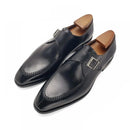 Luxury Single Monk Strap Men Shoes Party Dress Best Man Shoe Handmade Genuine Leather Formal Designer Shoes Men