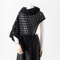 Cashmere Knitted Women's Shawl Hollow Design Simple Warm Long Turtleneck Shawl.