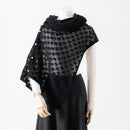 Cashmere Knitted Women's Shawl Hollow Design Simple Warm Long Turtleneck Shawl.