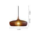 Wood Pendant Lights Modern Home Decor Living Room Ceiling Lighting Fixtures Walnut Wood